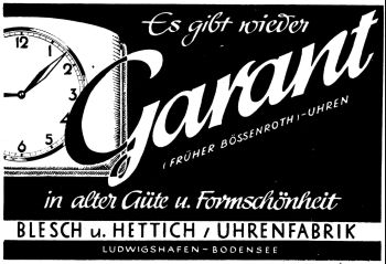 Anzeige Blech & Hettich um 1950