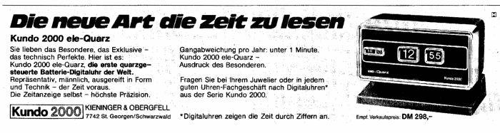 Kundo 2000 ele-Quarz Detail der Elektronik