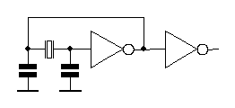 Pierce Oszillator Prinzipschaltbild